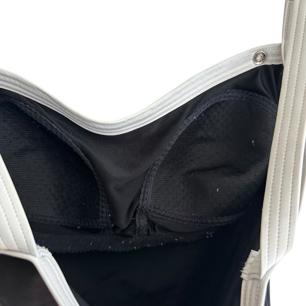 La Blanca One Piece Square Neck Nautical Solid Swimsuit - Picture 3 of 7